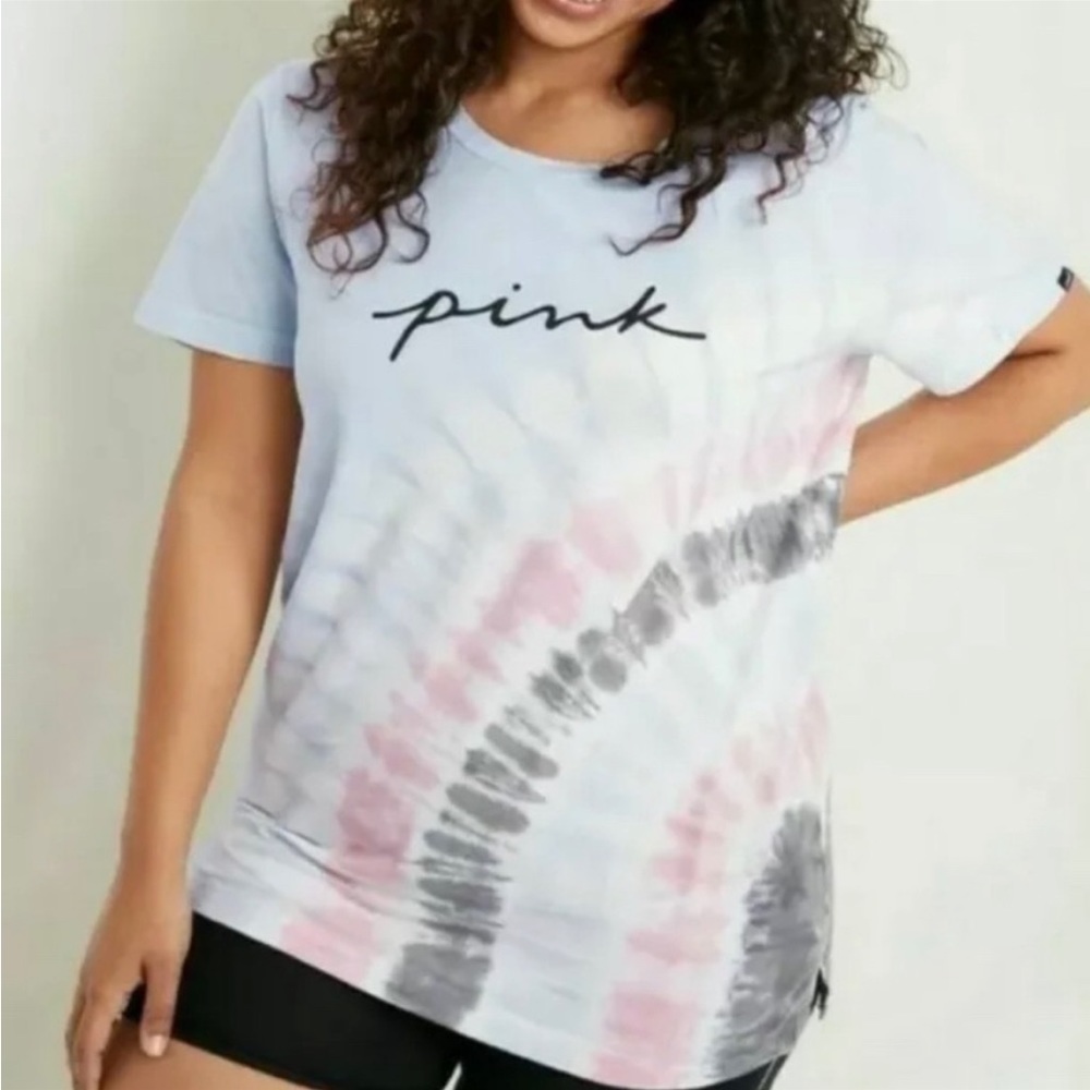 🤍💙VS Pink tie dye campus tee🤍💙